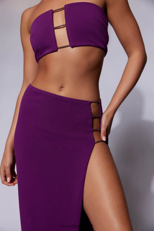 Meshki saia maxi de corda diamante anastasia com divisão BLLT1547 roupas uva