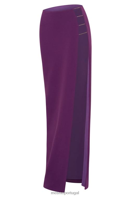 Meshki saia maxi de corda diamante anastasia com divisão BLLT1547 roupas uva