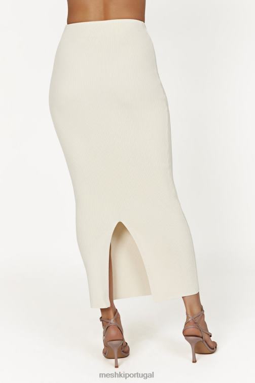 Meshki saia maxi de malha kaesha dividida BLLT1272 roupas osso