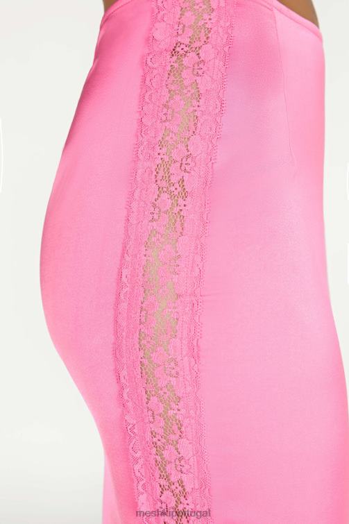 Meshki saia maxi de renda bellamy BLLT1529 roupas rosa chiclete