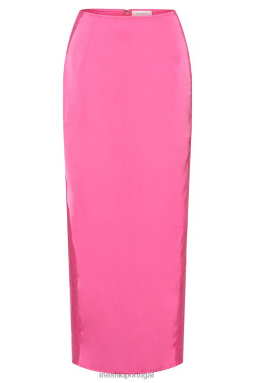 Meshki saia maxi de renda bellamy BLLT1529 roupas rosa chiclete