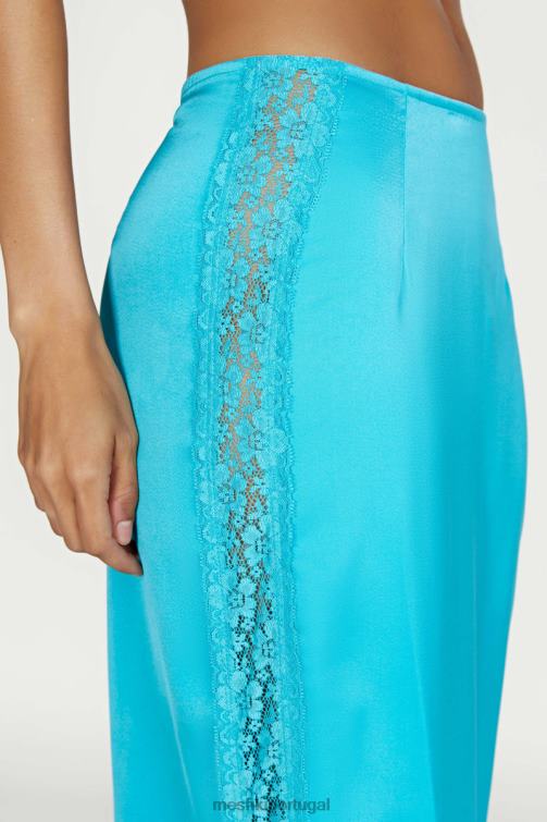 Meshki saia maxi de renda bellamy BLLT1540 roupas água-marinha
