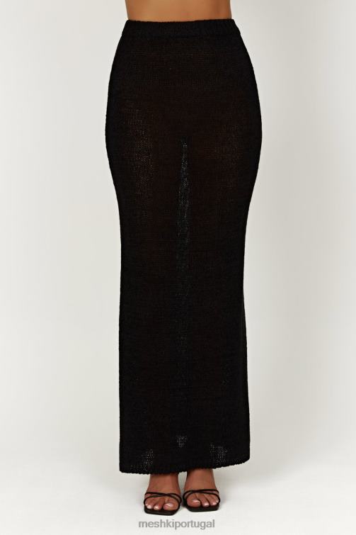 Meshki saia maxi tricot mary BLLT1360 roupas preto