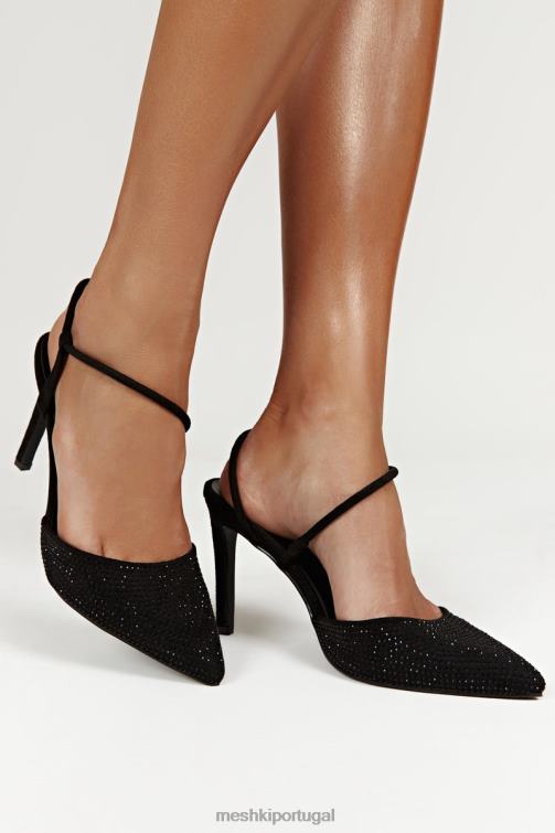 Meshki Carter Diamante salto fechado BLLT1676 calçados preto