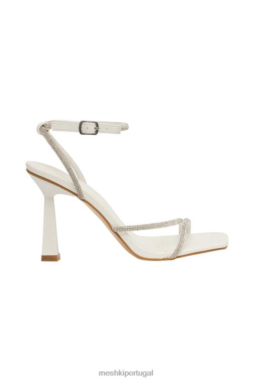 Meshki caitlin salto corda diamante BLLT1672 calçados branco