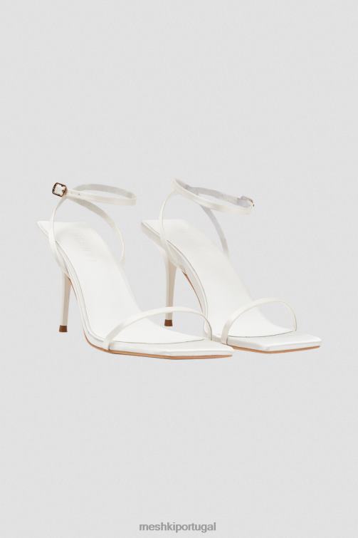 Meshki flor de salto alto com tira fina BLLT1663 calçados marfim