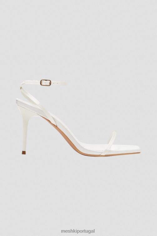 Meshki flor de salto alto com tira fina BLLT1663 calçados marfim