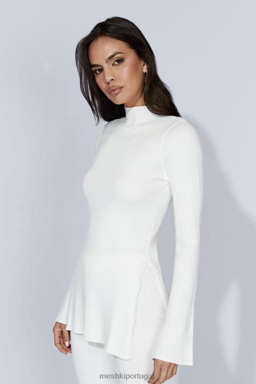 Meshki suéter de tricô oversized jovie BLLT852 roupas off white