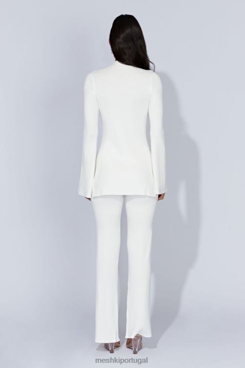 Meshki suéter de tricô oversized jovie BLLT852 roupas off white