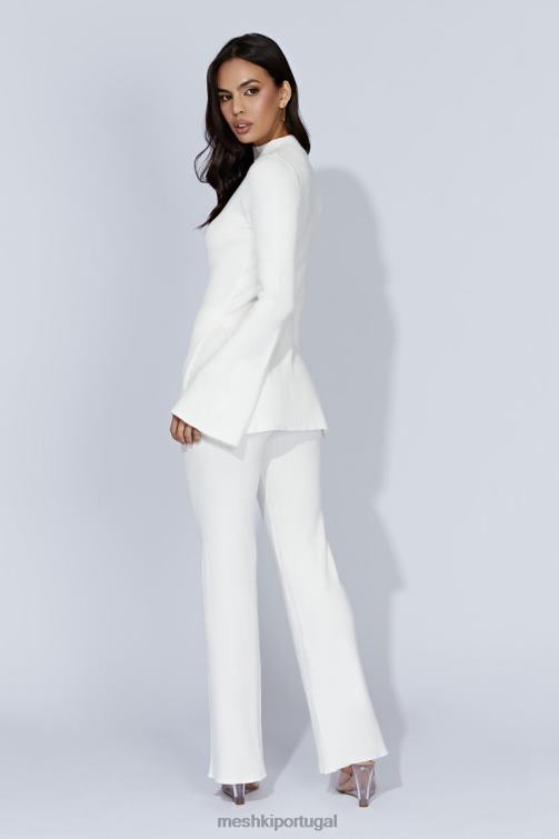 Meshki suéter de tricô oversized jovie BLLT852 roupas off white