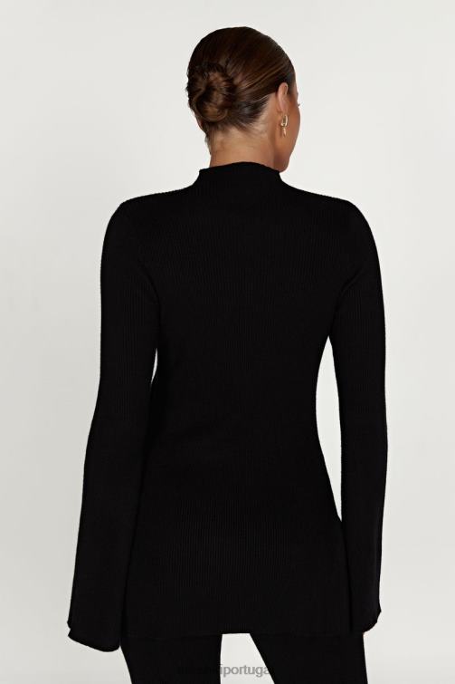 Meshki suéter de tricô oversized jovie BLLT899 roupas preto