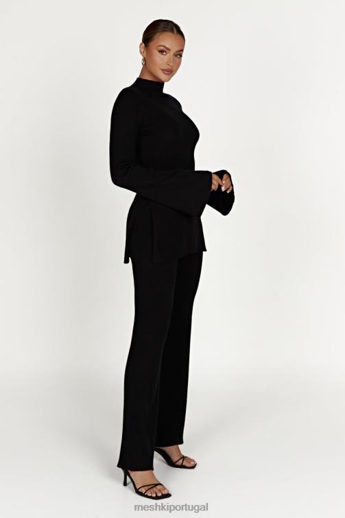 Meshki suéter de tricô oversized jovie BLLT899 roupas preto