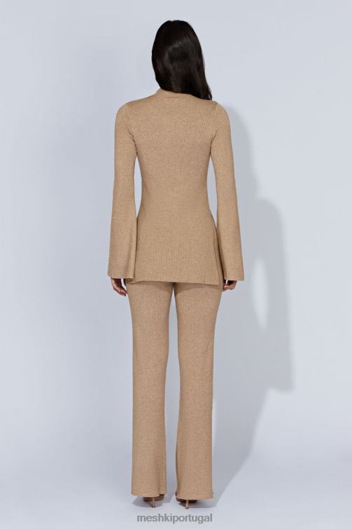 Meshki suéter de tricô oversized jovie BLLT914 roupas cinza