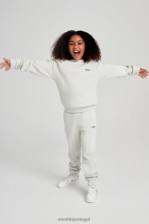 Meshki suéter gola redonda Phoenix Ku BLLT1498 roupas fumaça cinza