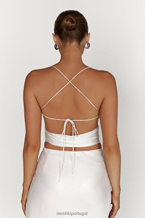 Meshki Georgie enrolando por cima da gravata BLLT1004 roupas pérola