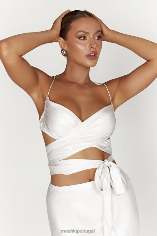 Meshki Georgie enrolando por cima da gravata BLLT1004 roupas pérola