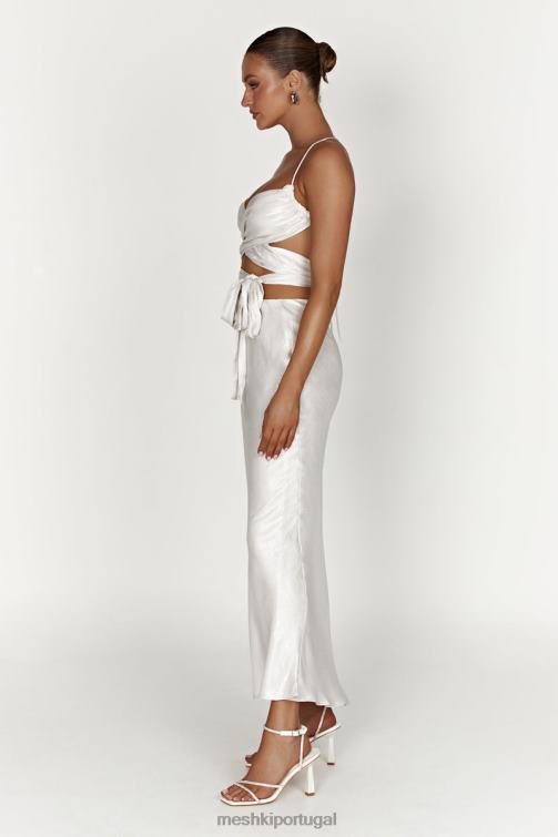 Meshki Georgie enrolando por cima da gravata BLLT1004 roupas pérola