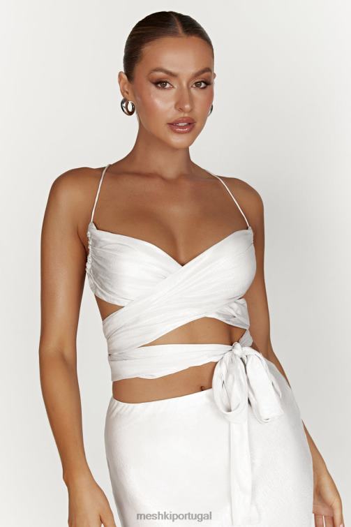 Meshki Georgie enrolando por cima da gravata BLLT1004 roupas pérola