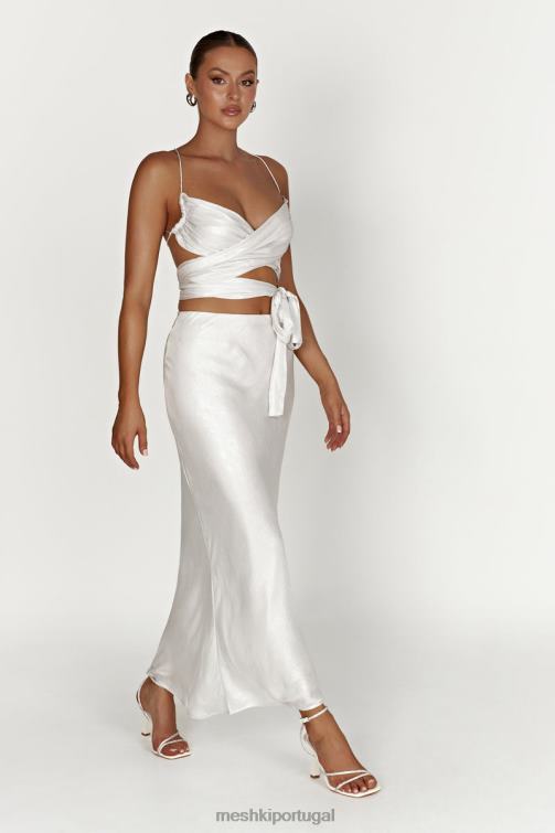 Meshki Georgie enrolando por cima da gravata BLLT1004 roupas pérola