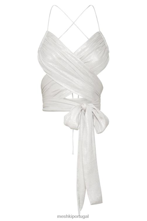 Meshki Georgie enrolando por cima da gravata BLLT1004 roupas pérola