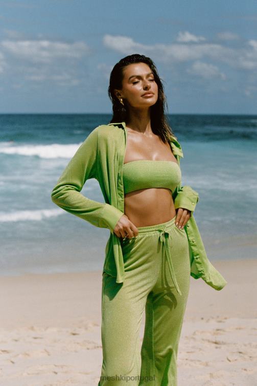 Meshki Lucille Shimmer cobre a parte superior BLLT1100 roupas brilho de limão