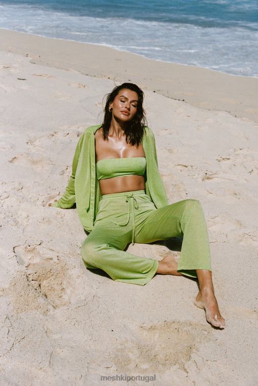 Meshki Lucille Shimmer cobre a parte superior BLLT1100 roupas brilho de limão