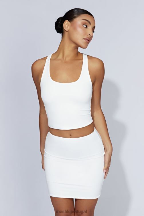 Meshki alyssa racer parte superior traseira BLLT1166 roupas branco