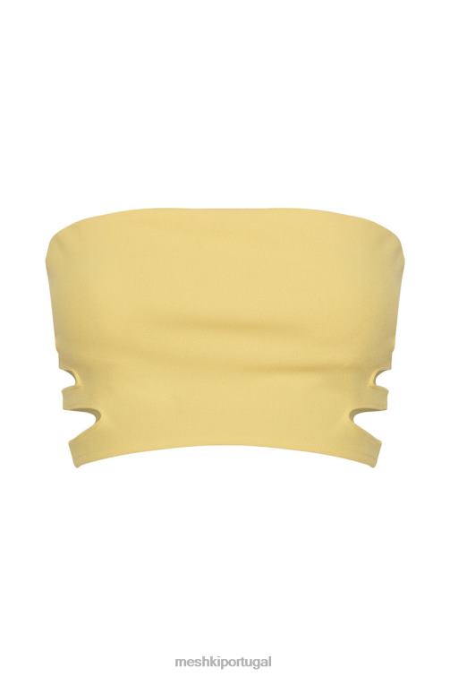 Meshki audrina top cai-cai recortado BLLT1190 roupas amarelo