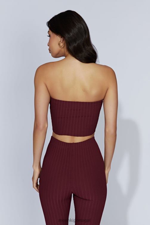 Meshki blusa de malha sem alças jordi BLLT1012 roupas chocolate cereja