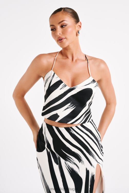 Meshki blusa estampada felicia BLLT753 roupas impressão abstrata