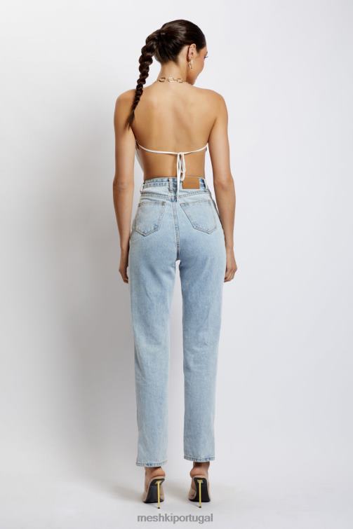 Meshki brianna capuz corrente de ouro BLLT1181 roupas branco