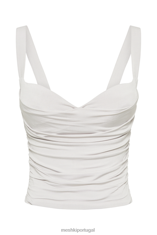 Meshki hailey blusa justa de linha longa querida BLLT763 roupas cinza gelo