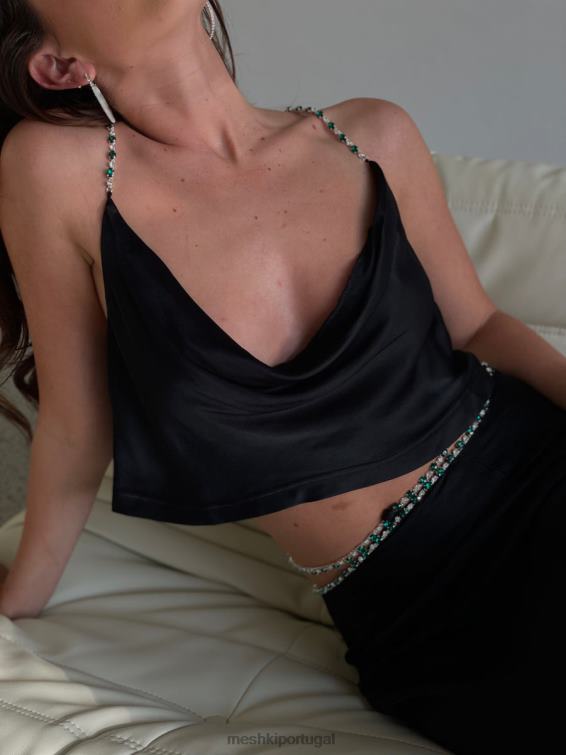 Meshki havva top diamante BLLT1042 roupas preto