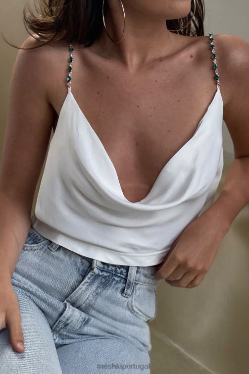 Meshki havva top diamante BLLT1091 roupas branco