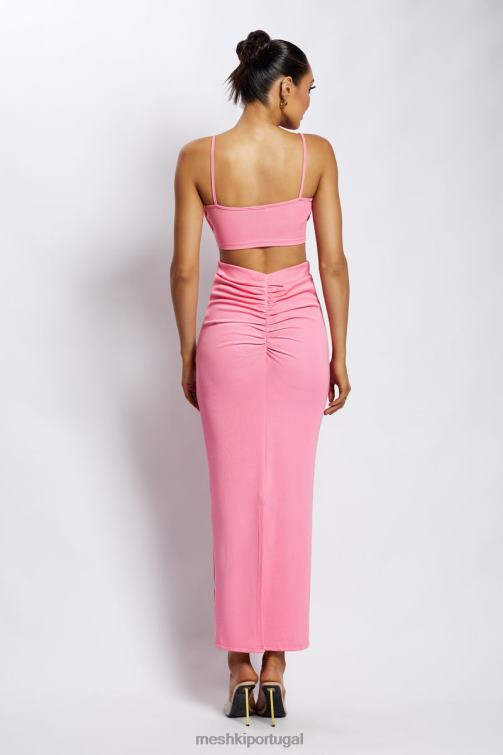 Meshki jordan com franzido na frente e top frontal BLLT1186 roupas rosa