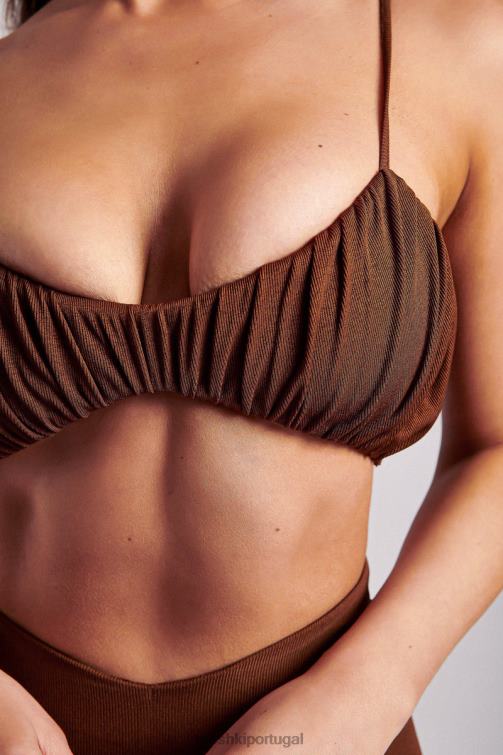 Meshki jordan com franzido na frente e top frontal BLLT1195 roupas ruivo