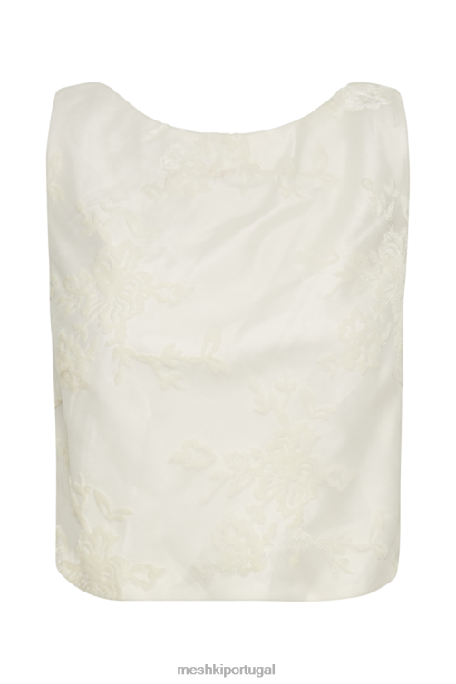 Meshki mona parte traseira com capuz de veludo burnout BLLT841 roupas branco