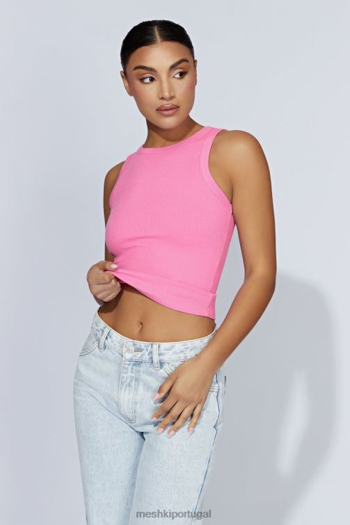 Meshki regata com nervuras zanna BLLT1123 roupas rosa chiclete