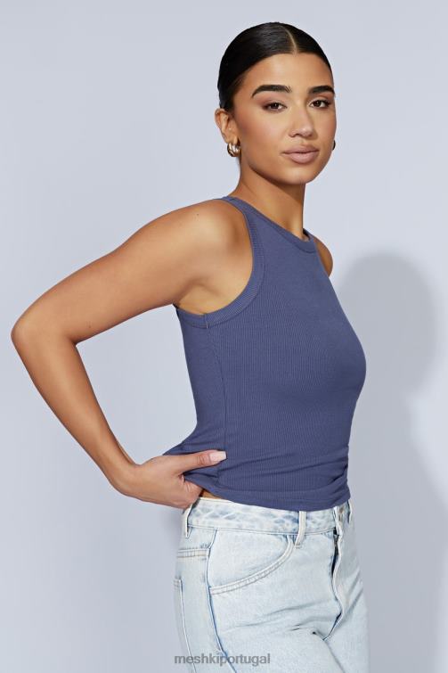 Meshki regata com nervuras zanna BLLT986 roupas marinha da meia-noite