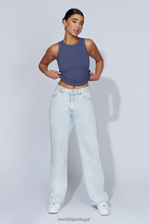 Meshki regata com nervuras zanna BLLT986 roupas marinha da meia-noite