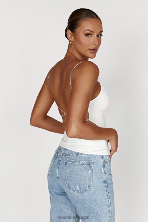 Meshki sabine blusa longa sem costas BLLT1087 roupas osso