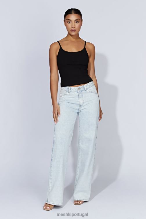 Meshki top cami espinhel com nervuras alexis BLLT1146 roupas preto