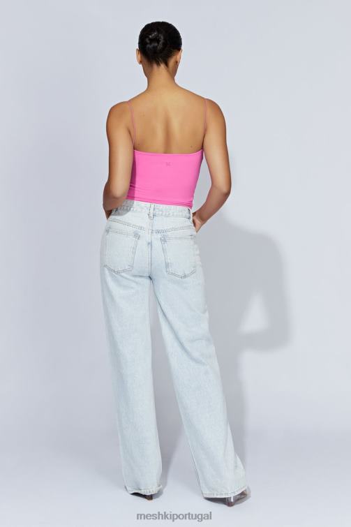 Meshki top de alça fina kaitlyn querida BLLT977 roupas rosa chiclete