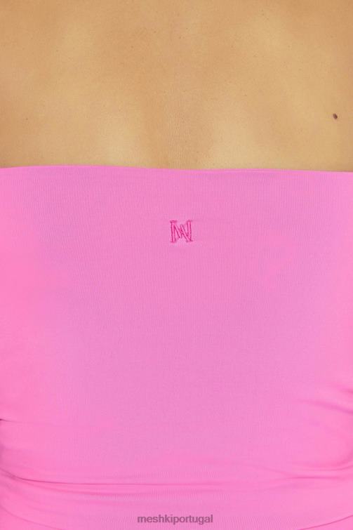 Meshki top de alça fina kaitlyn querida BLLT977 roupas rosa chiclete