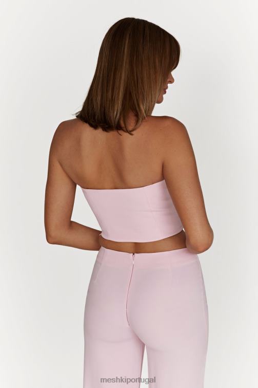 Meshki top de espinhel de açafrão BLLT1021 roupas blush rosa