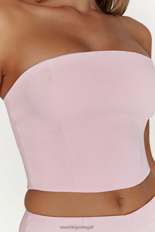 Meshki top de espinhel de açafrão BLLT1021 roupas blush rosa