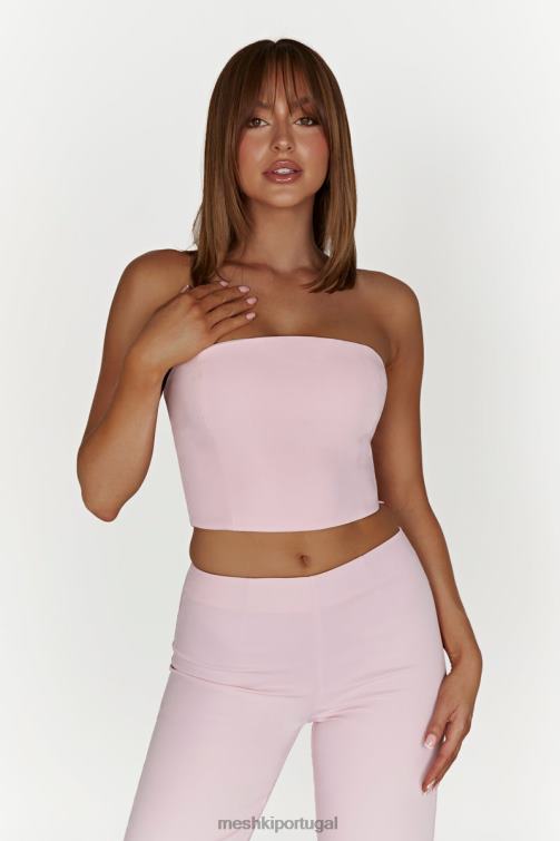 Meshki top de espinhel de açafrão BLLT1021 roupas blush rosa