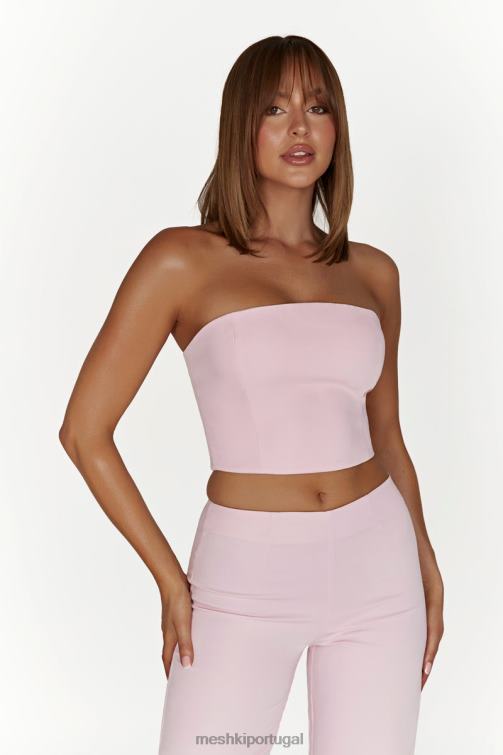Meshki top de espinhel de açafrão BLLT1021 roupas blush rosa