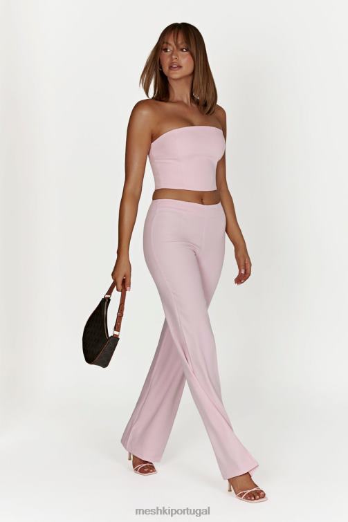 Meshki top de espinhel de açafrão BLLT1021 roupas blush rosa