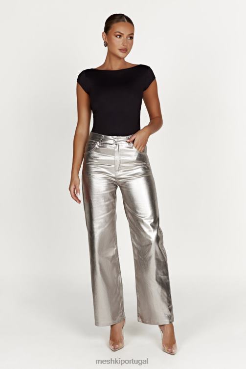 Meshki top de espinhel de náilon reciclado reyna BLLT828 roupas preto